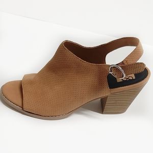 DOLCE VITA Peep Toe Booties - Open Back